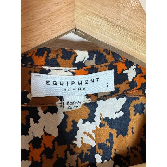 Equipment Relle Silk Shirtdress 2 Luxury Houndstooth Academia Modest Business - Picture 8 of 16